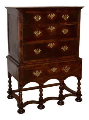Early 18th-C. Chest on Stand