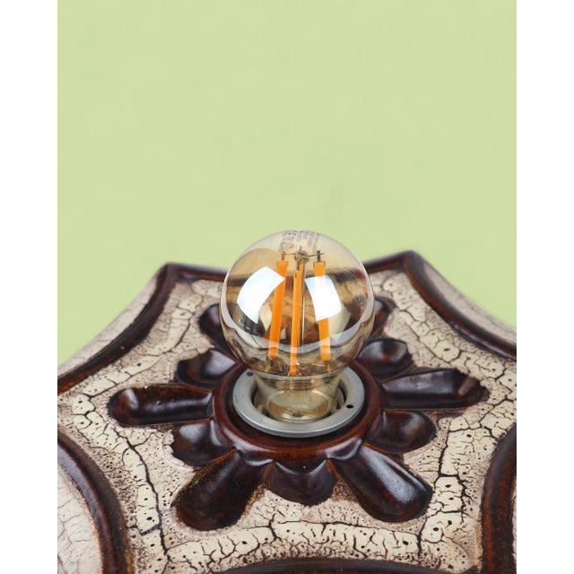 Mid-Century Modern Ceramic Wall Scones from Pan Leuchten, 1970s, Set of 2 For Sale - Image 3 of 18