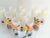 Mid-Century Modern Midcentury Vintage Federal Frosted Colorful Fruit Glasses - Set of 10 For Sale - Image 3 of 7