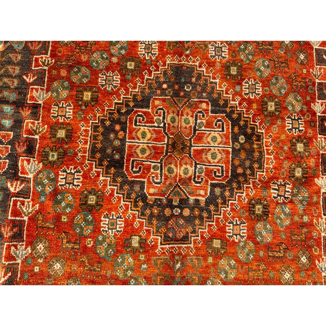 1970s Tribal Vintage Persian Qashqai Rug For Sale - Image 5 of 10