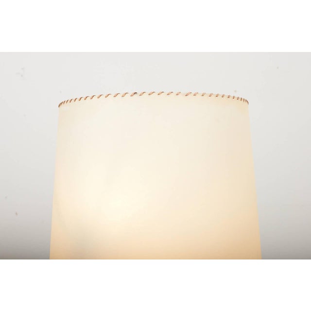 Floor Lamp with Brass Base and Stem For Sale - Image 6 of 12