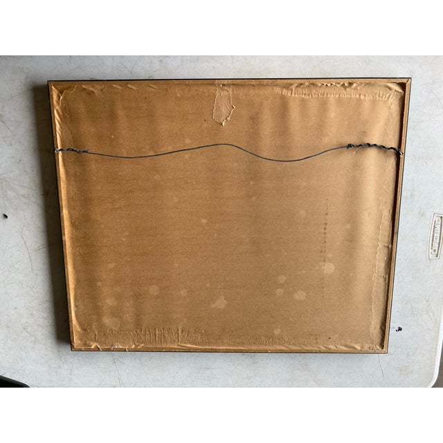 Mid 20th Century Mid 20th Century Hanukkah Black Frame Art 21.7518 Inches Inside Is 15 1/2 X 11" For Sale - Image 5 of 5