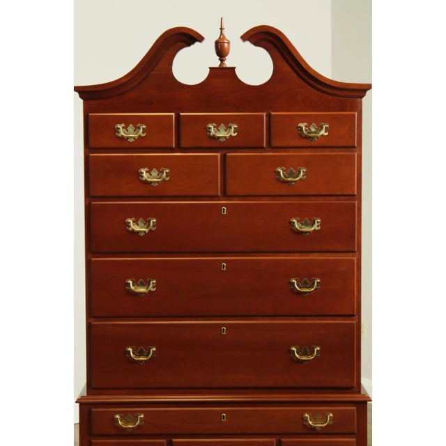Suters Hand Crafted Solid Cherry Queen Anne Highboy Chest Chairish