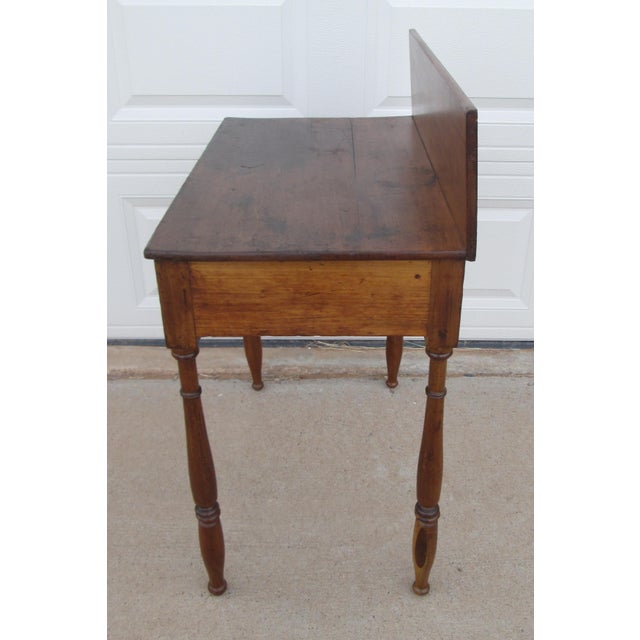 1875 American Single Drawer Wash Stand Writing Desk Work Table For Sale - Image 4 of 18