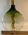 Art Glass Narrow Oval Ombre Green Diamond Pattern Vase For Sale - Image 11 of 12