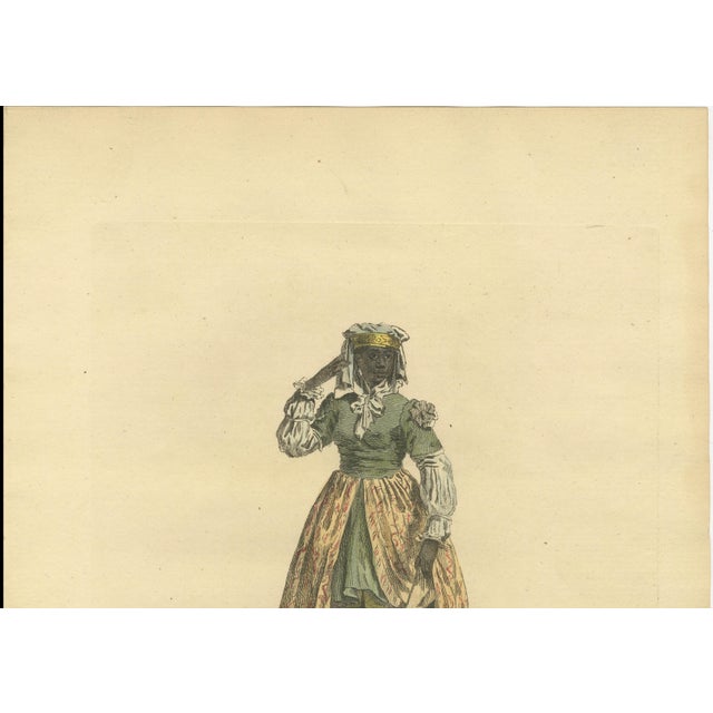 Copper European School Artist, Habit of a Woman of Fez in Africa, 1749, Engraving For Sale - Image 8 of 10