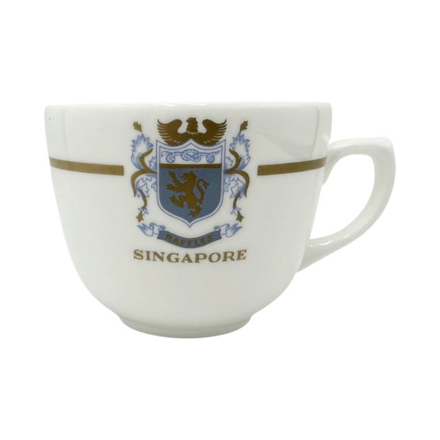 Mid-Century Modern Vintage Raffles Hotel Singapore Cup & Saucer For Sale - Image 3 of 10