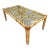 Late 20th Century Vintage Coastal Chevron Bamboo Dining Table For Sale
