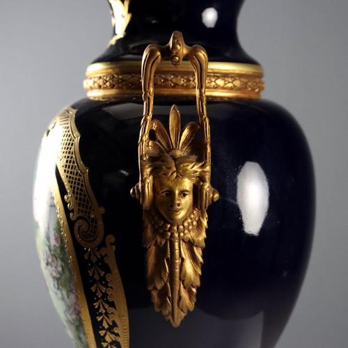 Brown Sèvres Porcelain Vase For Sale - Image 8 of 13