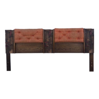 Mid Century Modern Lane Pueblo King Size Headboard For Sale