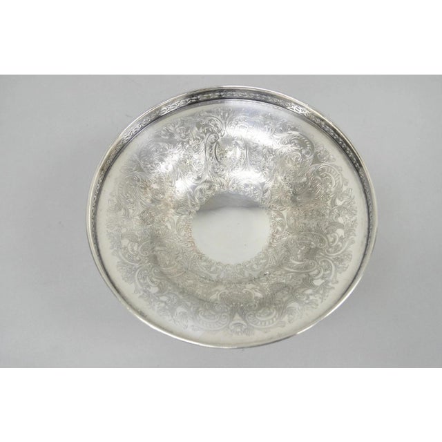 Traditional Vintage Barker Ellis England Silver Plated Pedestal Compote Tazza Candy Dish For Sale - Image 3 of 15