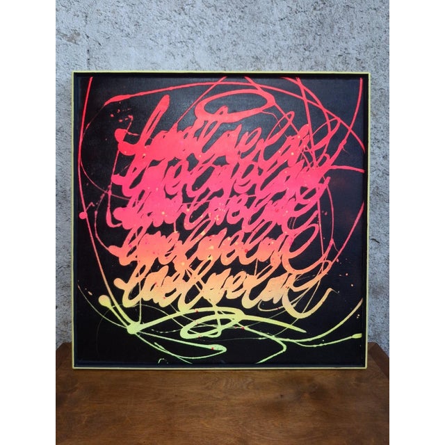 Wood Unik94, Tableau Street Art Néo Love,Unik 94, 2000s, Wood and Acrylic For Sale - Image 7 of 7