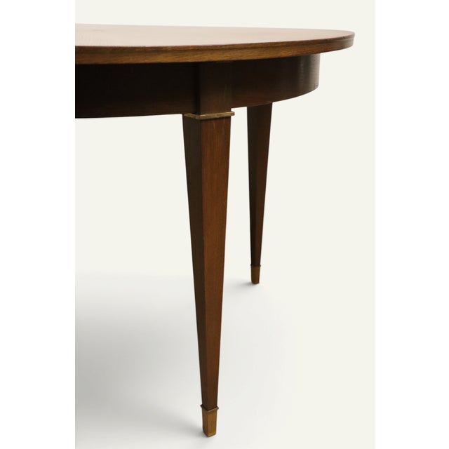 Mid-Century Modern Art Deco Neo-Classical Style Mahogany Dining Table, 1940 For Sale - Image 3 of 16