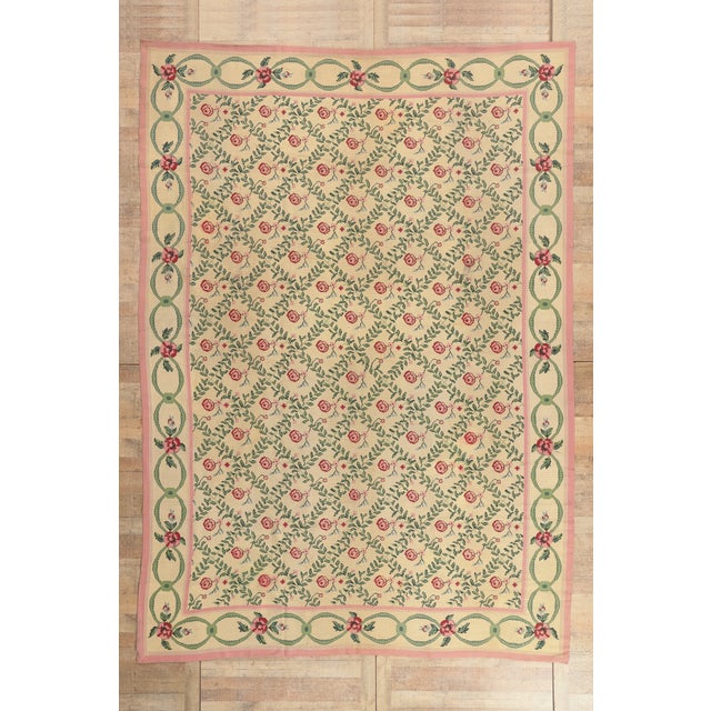 Vintage Chinese Needlepoint Rug, 09'11 X 13'09 For Sale - Image 10 of 10