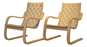 Set of 406 Cantilever Lounge Chairs by Alvar Aalto for Artek, Finland