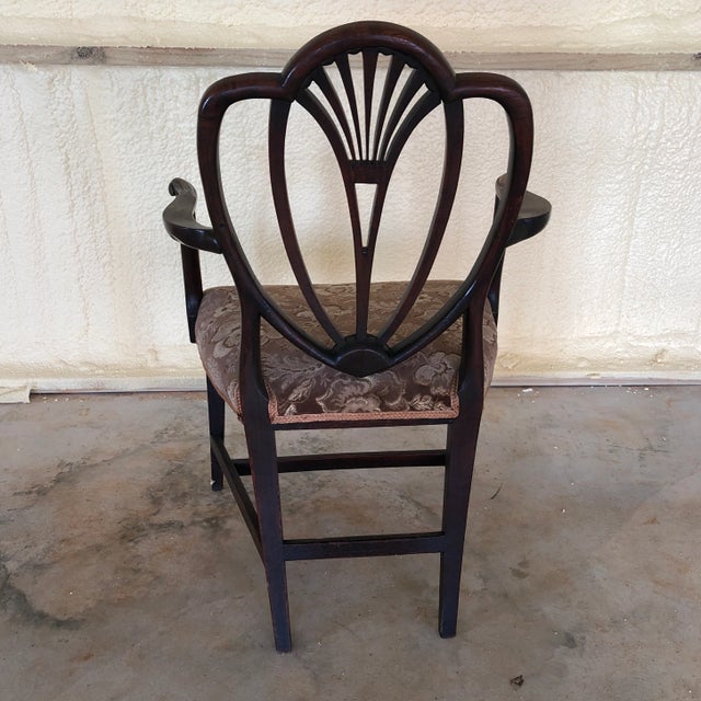 Wood Late 18th Century Georgian Heart Back Arm Chair For Sale - Image 7 of 9