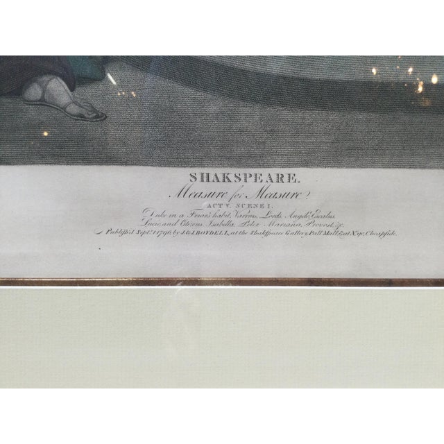Stipple Engraving of "Shakspeare. / Measure for Measure / Act V, Scene I." 1796 For Sale In Philadelphia - Image 6 of 8