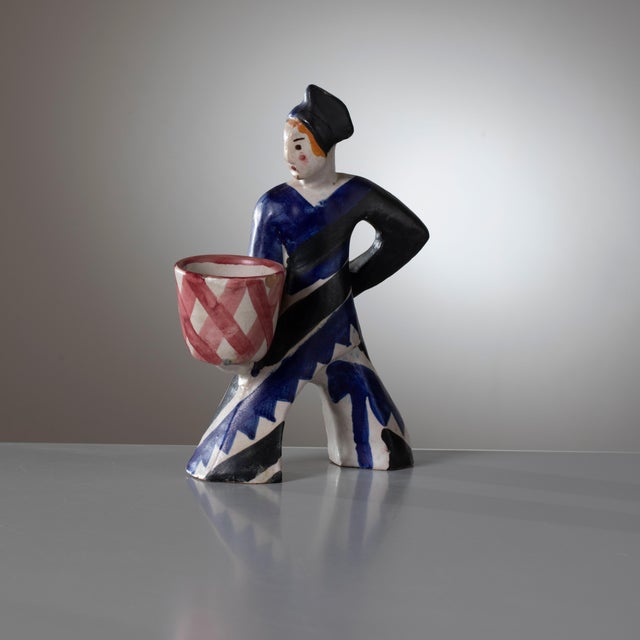 Vintage Ceramic Figural Planter by Leopold Anzengruber for Ics Vietri, Italy, 1930 For Sale - Image 9 of 10