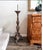 This is a wonderful 18th century antique Baroque church altar candlestick or pricket, carved from wood with tripod ornate...