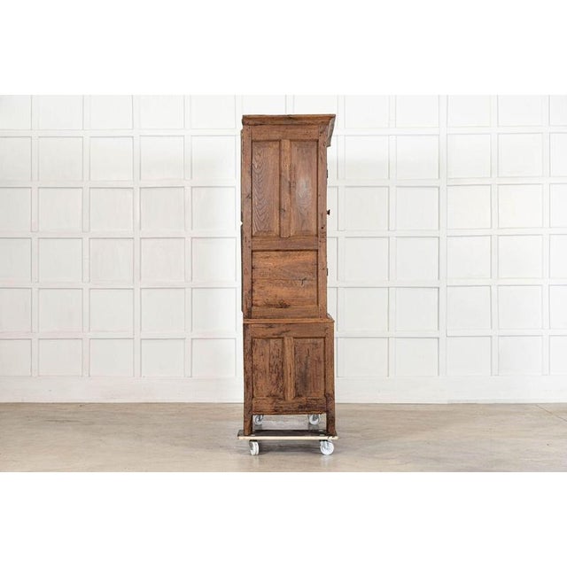 18th Century English Stripped Oak Livery Cupboard, 1780 For Sale - Image 8 of 18