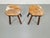 Wood Vintage Milk Stools with Cowhide Seats, 1950s, Set of 2 For Sale - Image 7 of 9