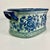 Chinoiserie 1950s Vintage Boho Chic Chinoiserie Hollywood Regency Celadon and Blue Foot Bath Catchall For Sale - Image 3 of 14