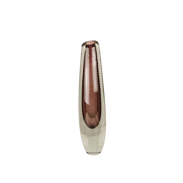 Mid-Century Modern Clear and Purple Glass Vase by Gunnel Nyman for Studio Nuutajarvi, 1957 For Sale - Image 12 of 12
