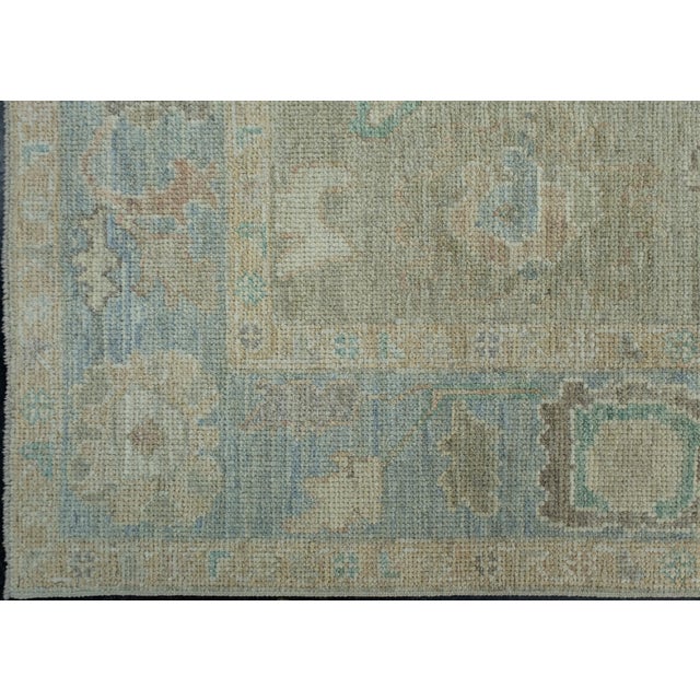 Turkish Oushak Rug 3'10" x 5'9" #17248 For Sale - Image 4 of 8