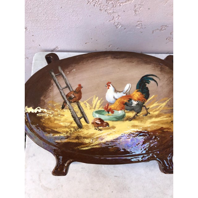 Large 19th French Jardiniere With Horses & Barnyard Albert Lebarque For Sale In Austin - Image 6 of 11