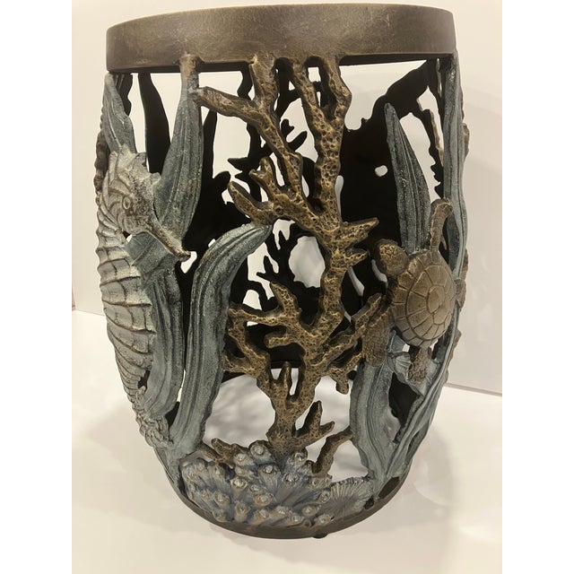 1990s 1990s Seahorse Motif Taboret For Sale - Image 5 of 8