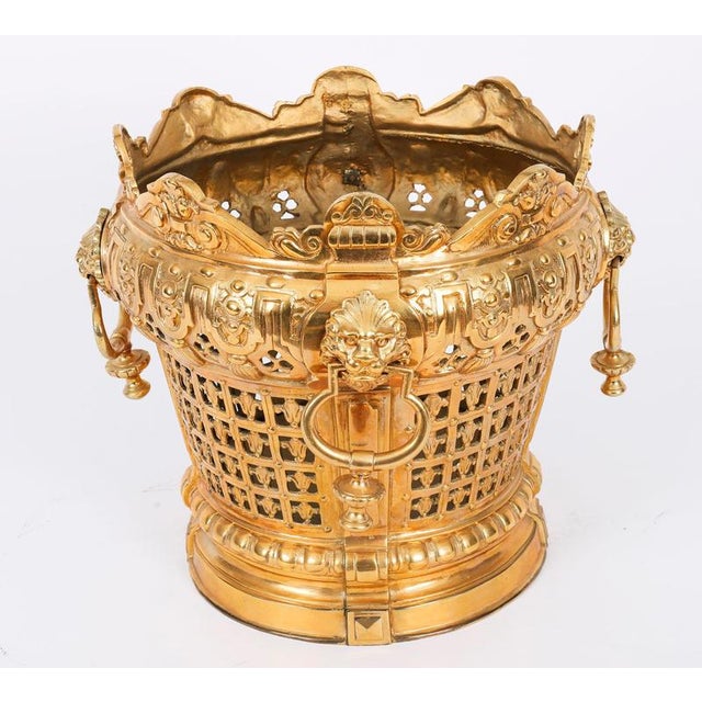 Antique Louis XIV Ormolu Jardinieres, 19th Century, Set of 2 For Sale - Image 5 of 18