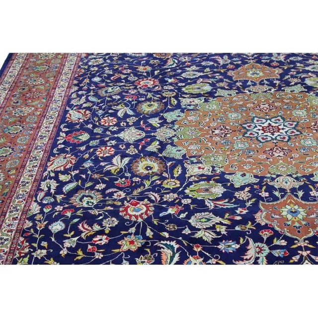 1970s Old Persian Tabriz Masterpiece Rug 9’8″ X 12’0″ For Sale In Dallas - Image 6 of 8