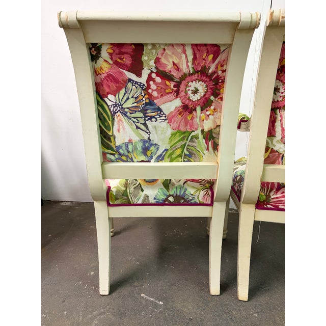 French Vintage Directoire Style Armchairs For Sale - Image 11 of 12