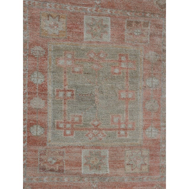 1940s Vintage Circa 1940 Subdued Turkish Oushak Wool Runner 2ft 1in X 8ft 11in For Sale - Image 5 of 8