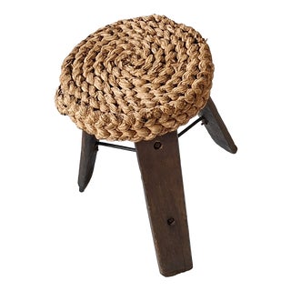 Stool attributed to Adrien Audoux and Frida Minnet, 1950s For Sale