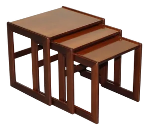 Mid-Century Modern Hardwood Teak Nesting Tables from G-Plan, Set of 3