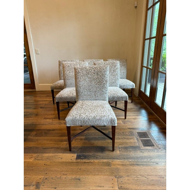 Brown Dining Chairs S/6 Attributed/Styled After Thomas Pheasant by Baker Furniture For Sale - Image 8 of 18