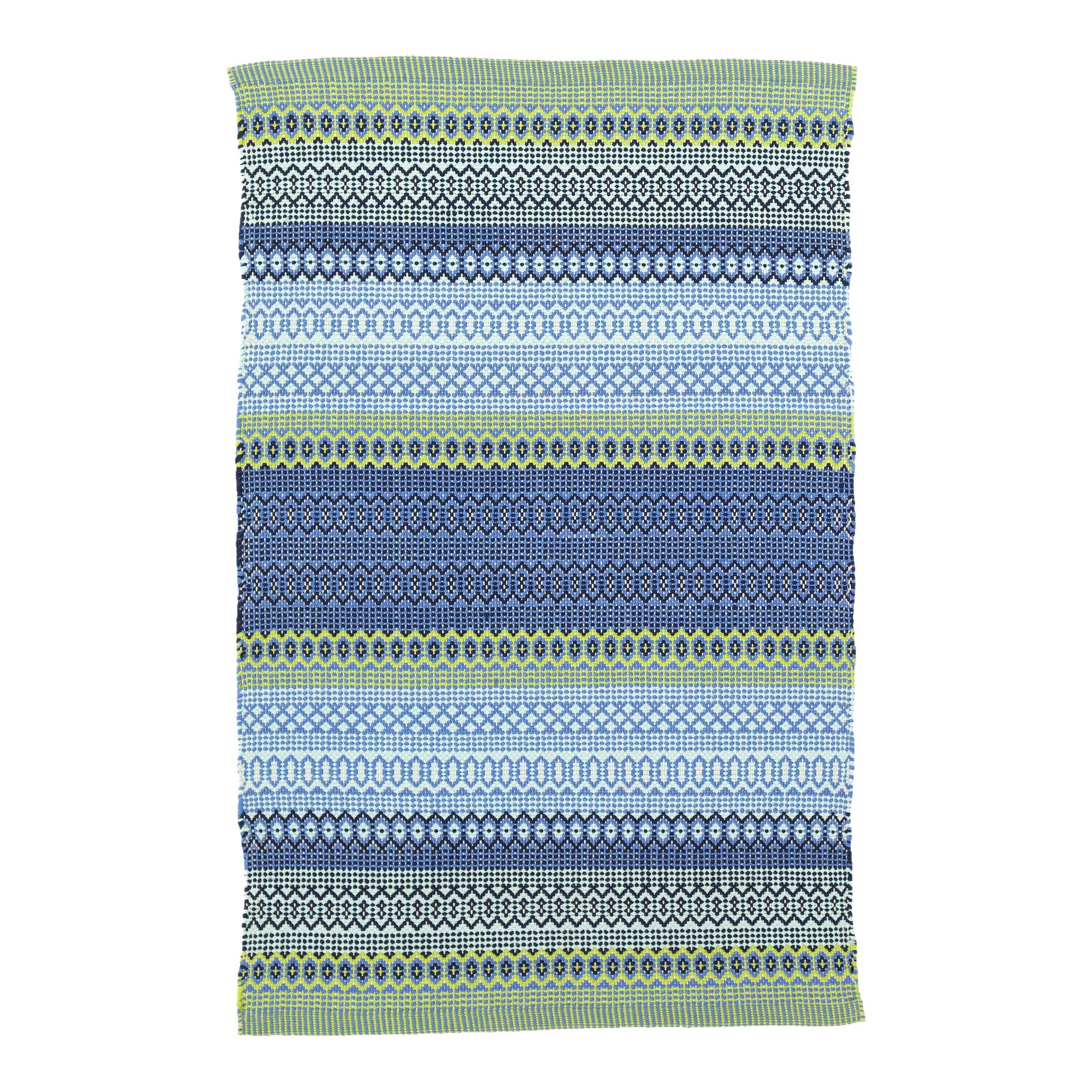 Dash & Albert by Annie Selke Fiesta Stripe French Blue/Green Indoor
