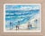 Sunlit Beach Day – Original Coastal Oil Painting by J. Morgan, Framed 20" X 15.5" For Sale