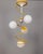 White Vintage Italian Space Age Yellow Metal and Glass Hanging Light, 1970s For Sale - Image 8 of 8