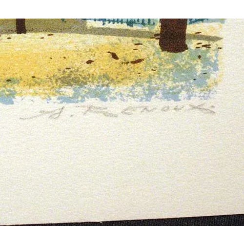 1970s "Pellegrine" Impressionist Style Signed Lithograph by Andre Renoux For Sale - Image 4 of 6