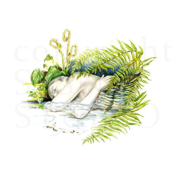 "a clear stream flowed down flashing across dark rocks through its own echoes that could neither be caught nor forgotten"...