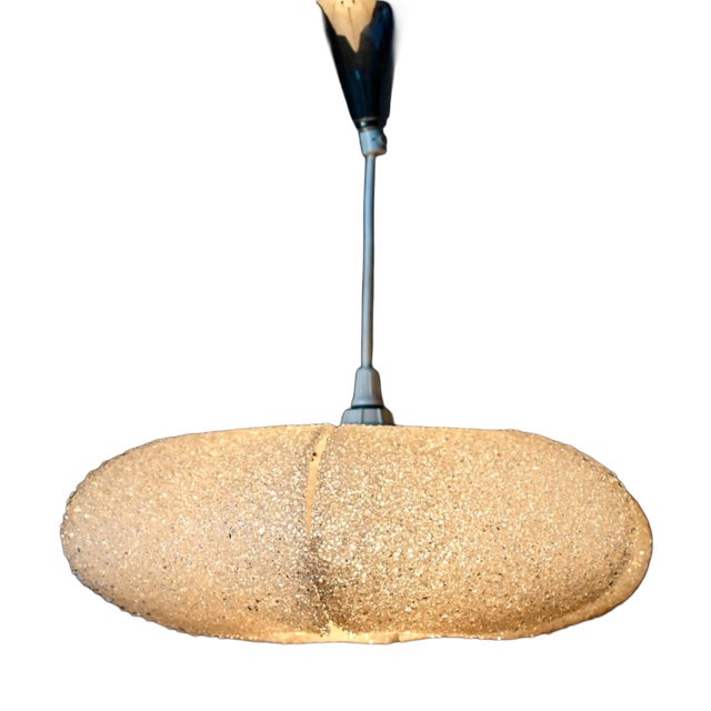 Vintage Pendant Light in Shimmering Granulated Acrylic, 1960s For Sale