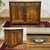 Rustic Art Deco sideboard from the 1930s in chestnut wood - L=1.21m D=45.5cm H=98cm.