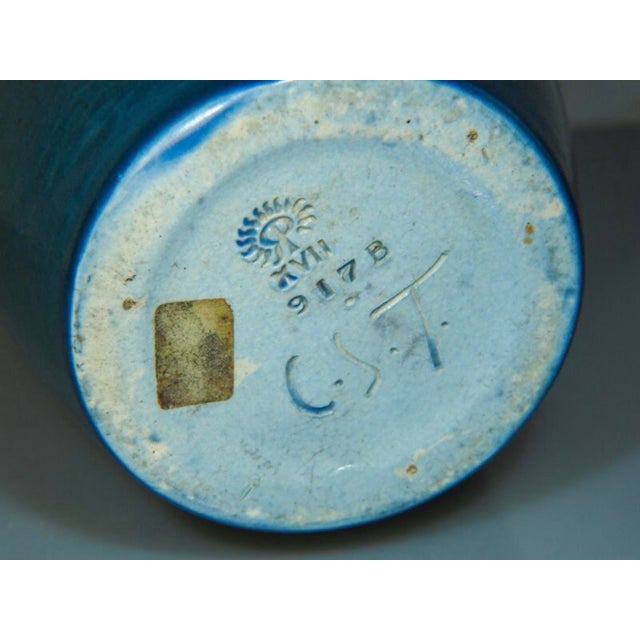 Forest Green 1917 Signed Rookwood Pottery Vase by Charles Stewart Todd, Carved Arts & Crafts For Sale - Image 8 of 9