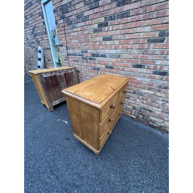 Antique English Pine Chest For Sale - Image 13 of 15
