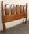 Mid-century modern Queen size headboard with bright burl wood accents. Five semi-round plates with burl veneer, and two...