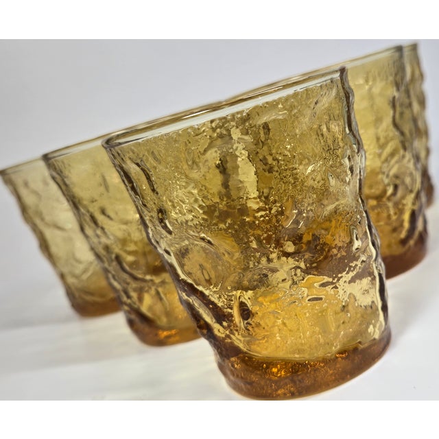 Yellow Sunny Lemonade Ice Lowballs- Set of Six For Sale - Image 8 of 11