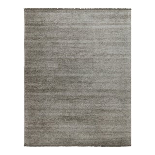 2010s Rug & Kilim’s Modern Rug in Solid Silver-Gray Tone-on-Tone Striae For Sale