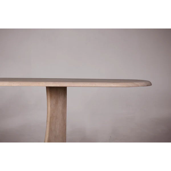 Tan Manchot Travertine Console Table 35.4"h For Sale - Image 8 of 8